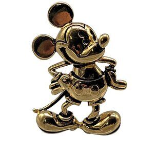 Disney Napier Mickey Mouse Pin 14k Gold Plated Hands on Hips Whole Character